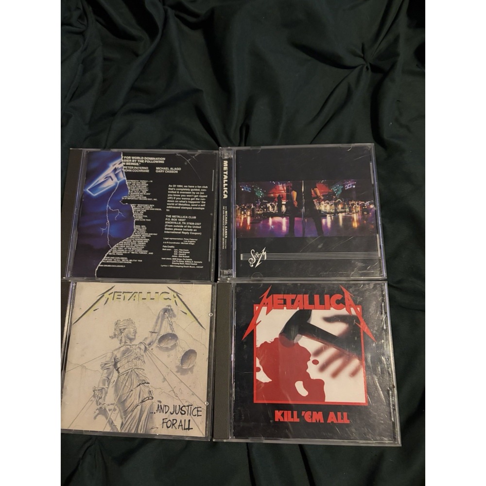 Metallica CD Lot of 4 Kill 'Em‎ All Ride the Lightning Justice S&M Tested